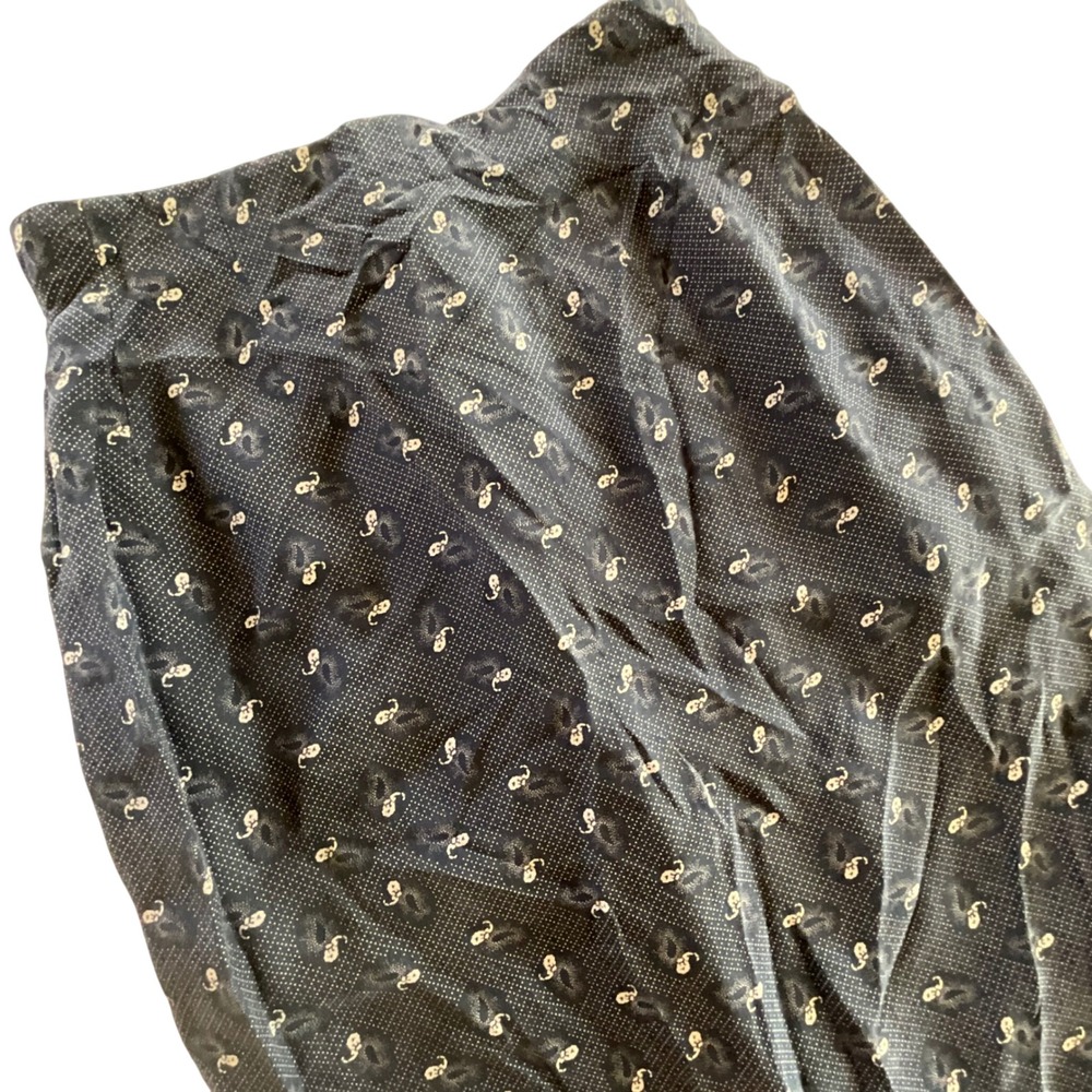 Alison McCabe Silk Pencil Skirt Women's Size 6 Vintage Paisley Print Career‎